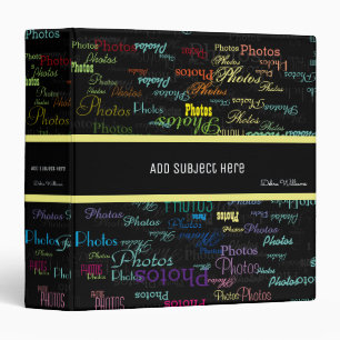 photos-album with custom name & subject, black binder