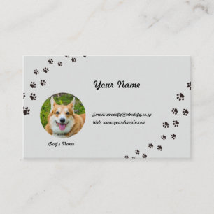 Photos and Names of Dogs (House Dogs) Inserted Business Card
