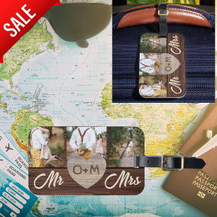 Photos Monogram Mr Mrs Rustic Couples Honeymoon  Luggage Tag