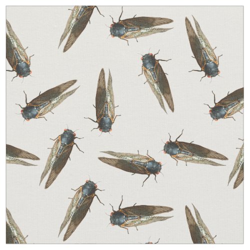 Photos of Cicadas Bugs Insects Patterned Fabric