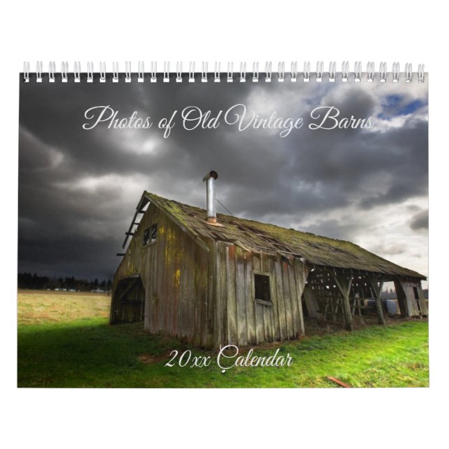 Photos of Old Vintage Barns Calendar (Cover)