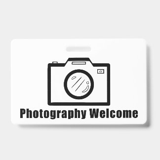 Photos Welcome! Badge