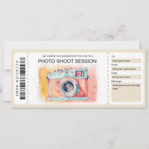 Photoshoot Gift Certificate Invitation