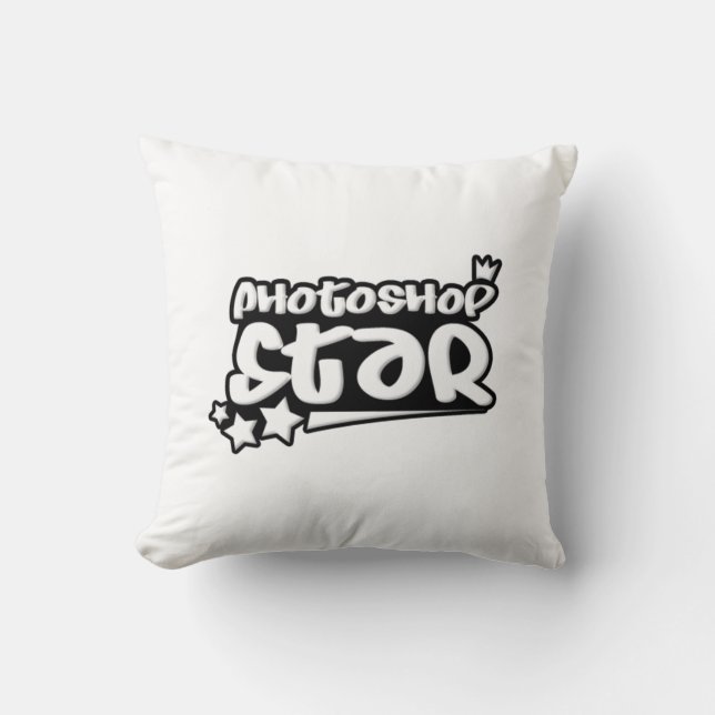 Photoshop Star 2 Sided Pillow (Front)
