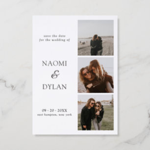 Photostrip Wedding Save the Date Letterpress Photo Cards