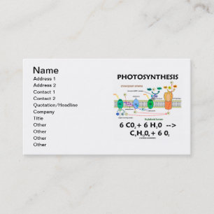 Photosynthesis (Chemical Formula) Business Card