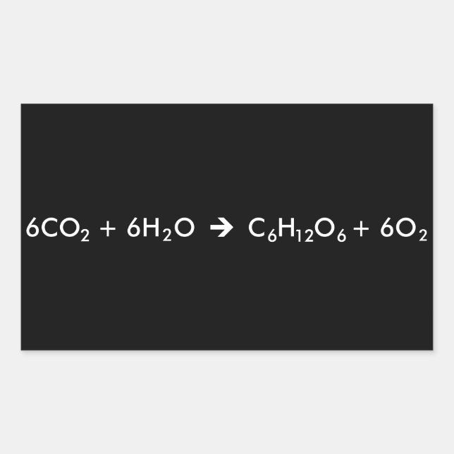 Photosynthesis Equation Rectangular Sticker (Front)