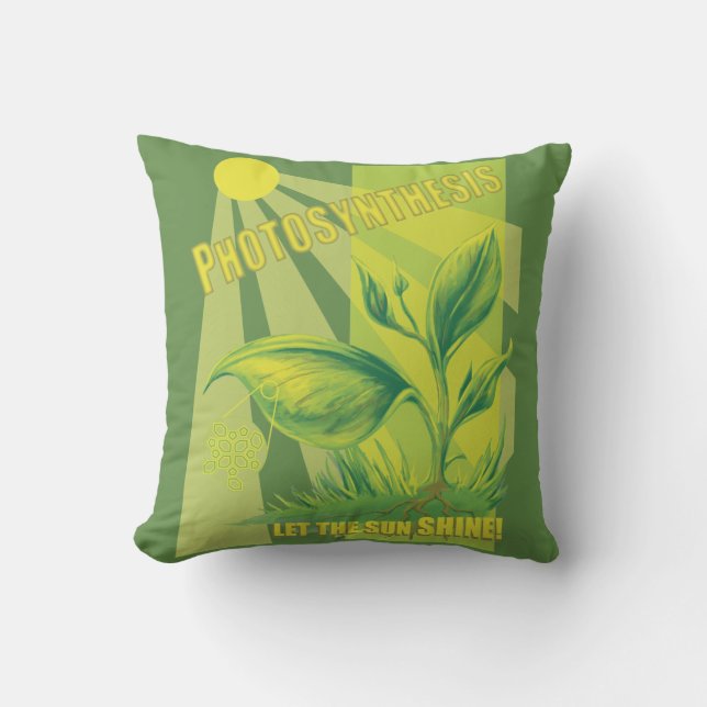 Photosynthesis Throw Pillow (Front)