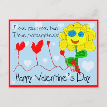 Photosynthesis Valentine's Day Post Card by DnGGreetings at Zazzle