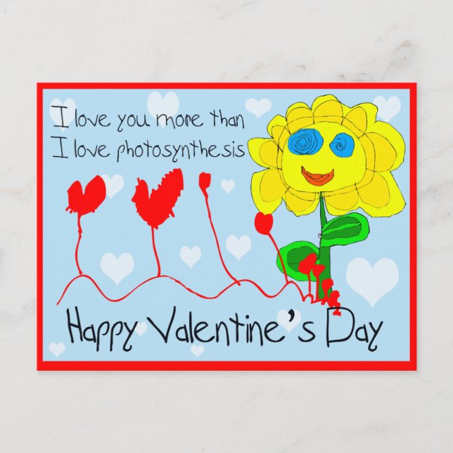 Photosynthesis Valentine's Day Post Card (Front)