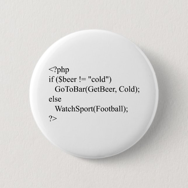 php & beer button (Front)