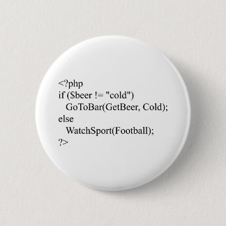 php & beer button