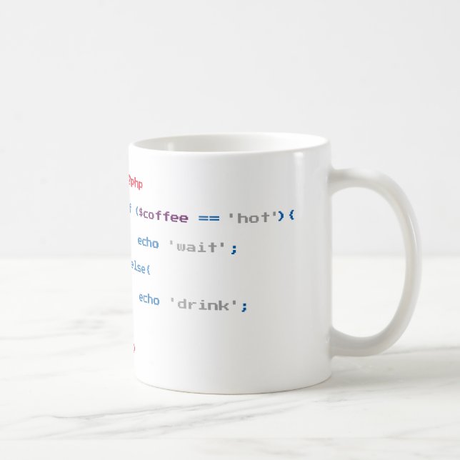 PHP coffee coder Coffee Mug (Right)