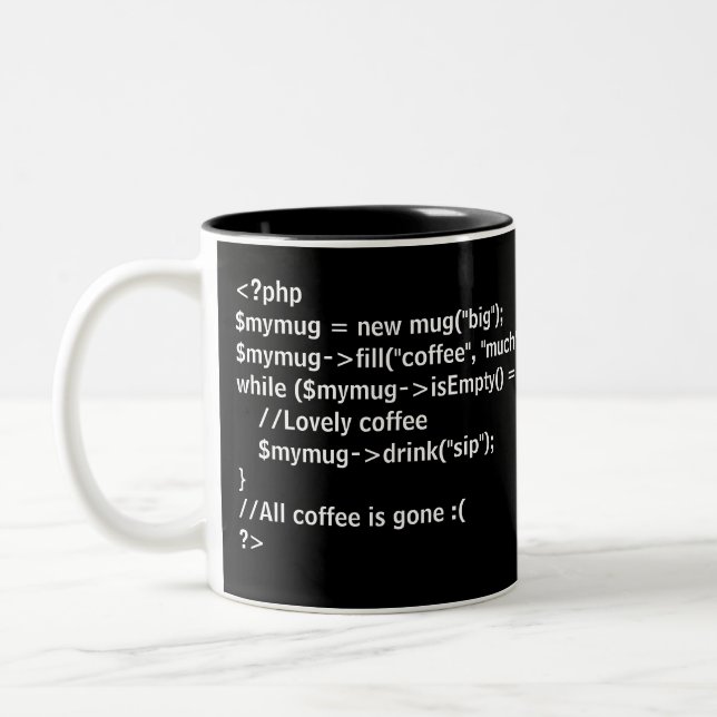 PHP coffee mug (Left)
