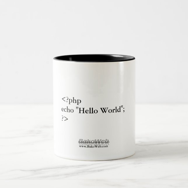 PHP "Hello World" Coffee Mug (Center)