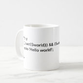 PHP Hello World! conditional code mug (Front Left)