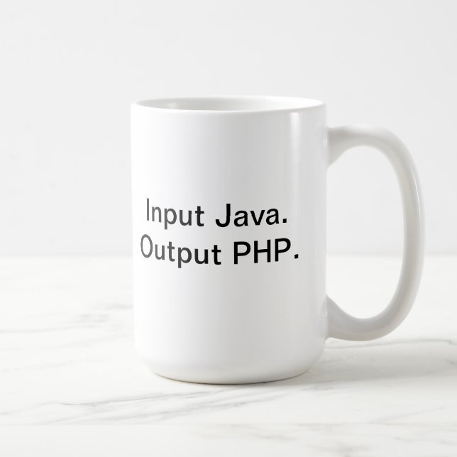 PHP programmer coffee mug (Right)