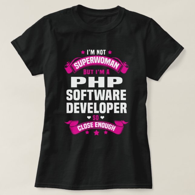 PHP Software Developer T-Shirt (Design Front)