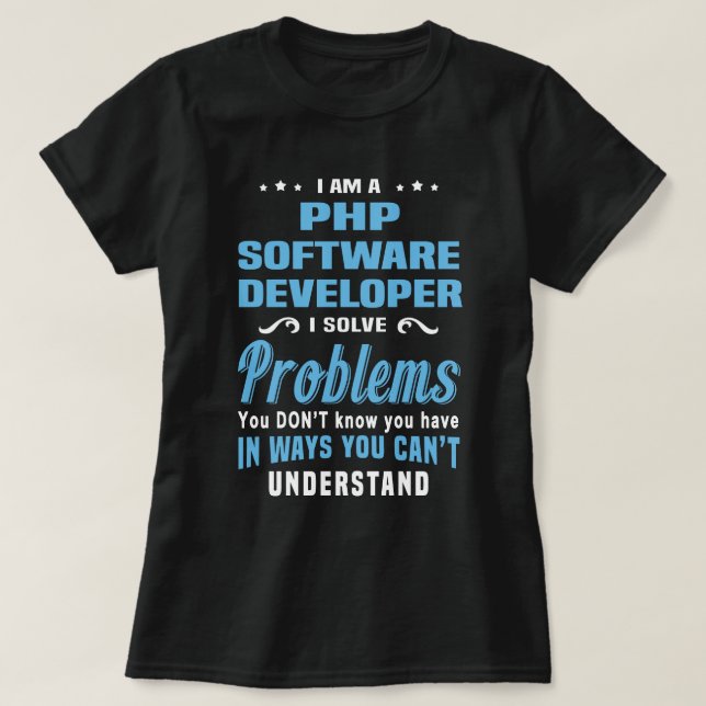 PHP Software Developer T-Shirt (Design Front)