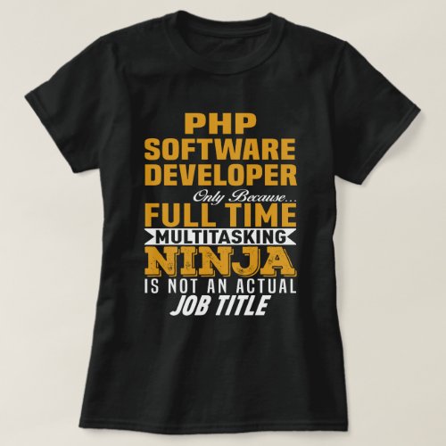 PHP Software Developer T_Shirt