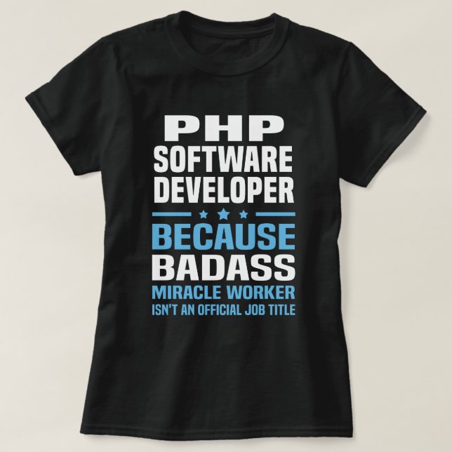 PHP Software Developer T-Shirt (Design Front)