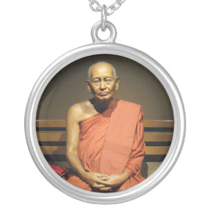 Phra Dhammayanmuni ... Buddhist Monk Silver Plated Necklace