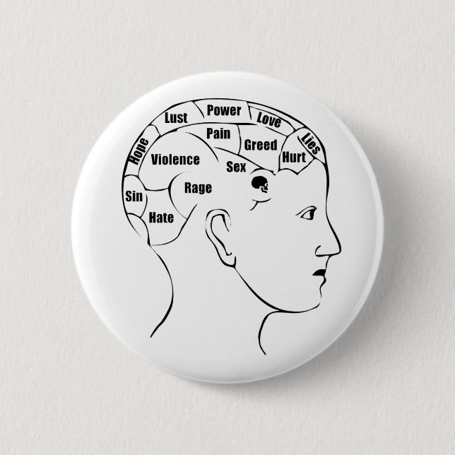 Phrenology Button (Front)