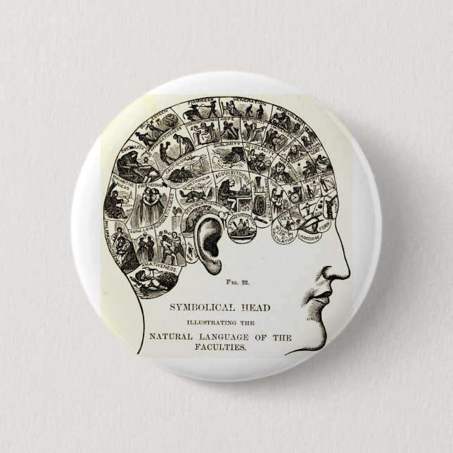Phrenology Button (Front)