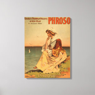 Phroso Woman at Beach Theatrical Poster Canvas Print