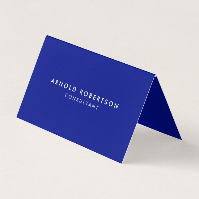 Phthalo Blue Professional Minimalist Business Card (Front)