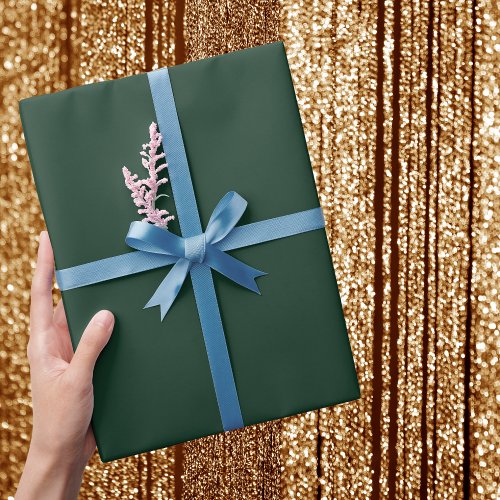 Phthalo Green Solid Color Wrapping Paper