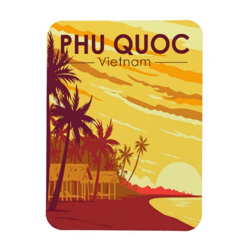 Phu Quoc Island Vietnam Travel Art Vintage Magnet