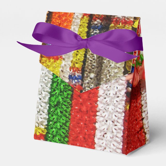 Phuang Maalai - Thai Floral Garland Favor Boxes (Front Side)