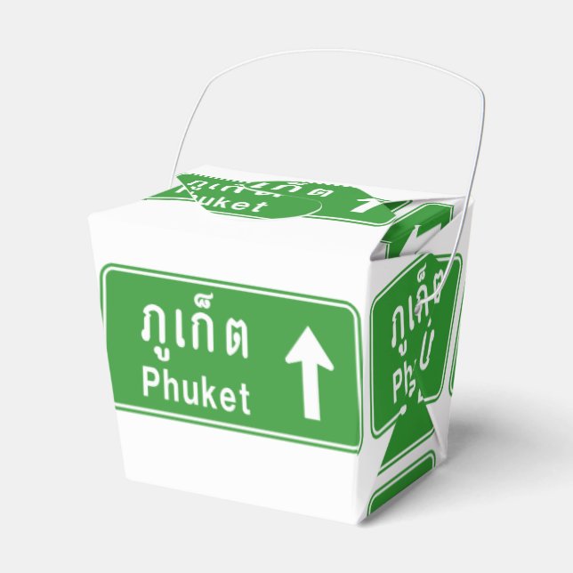 Phuket Ahead ⚠ Thai Highway Traffic Sign ⚠ Favor Boxes (Front Side)