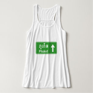 Phuket Ahead ⚠ Thai Highway Traffic Sign ⚠ Tank Top