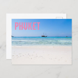 Phuket Beach Thailand souvenir Holiday Postcard