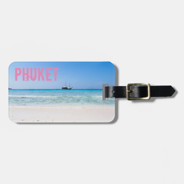 Phuket Beach Thailand souvenir Luggage Tag (Front Horizontal)