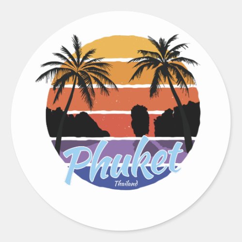Phuket Sticker Phuket Thailand Classic Round Sticker