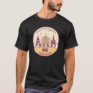 Phuket Thailand City Skyline Emblem T-Shirt