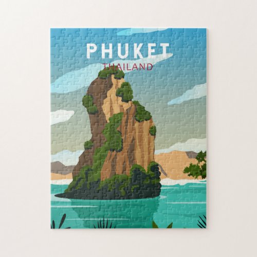 Phuket Thailand Retro Jigsaw Puzzle