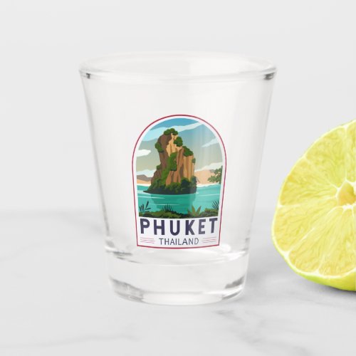 Phuket Thailand Retro Shot Glass