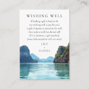 Phuket Thailand Wedding Wishing Well Enclosure Card