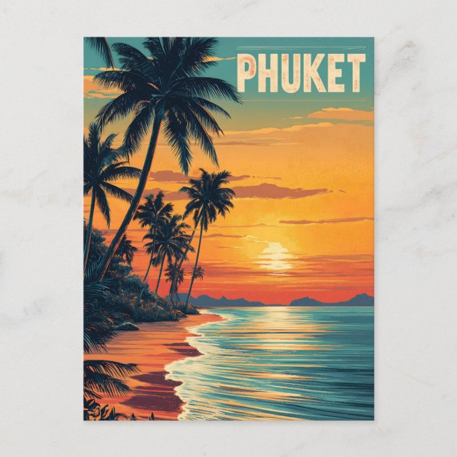 Phuket vintage postcard (Front)