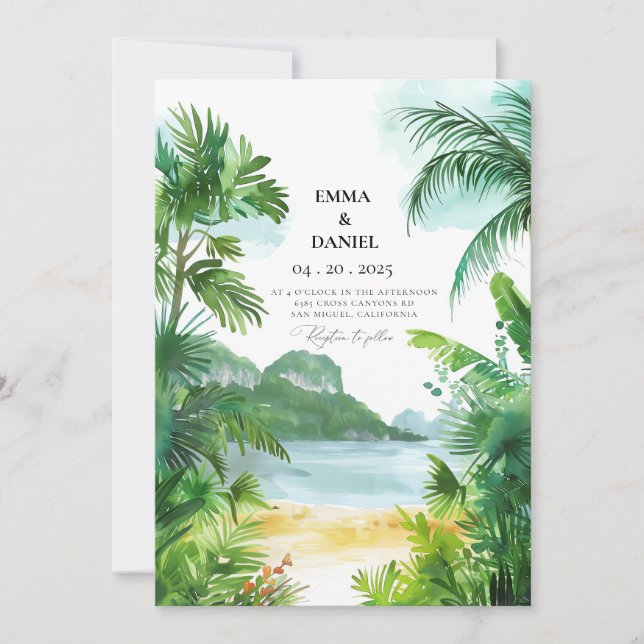 Phuket Wedding Thailand Invitation (Front)
