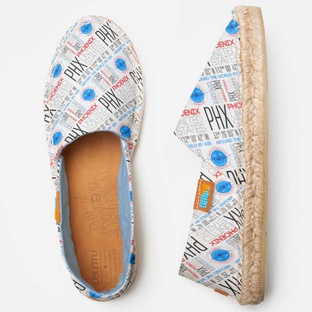 PHX, Phoenix, USA. Around The World By Air Espadrilles (Side)