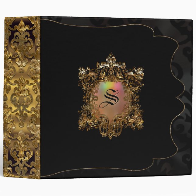 Phylathora Elegant Beauty Monogram 3 Ring Binder (Front/Spine)