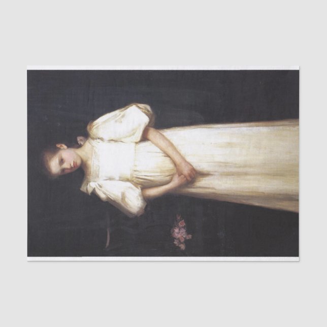 Phyllis Waterlow, by John William Waterhouse 1895 Tissue Paper (Front)