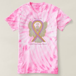 Phyllodes Tumor Awareness Ribbon Angel Art Shirt