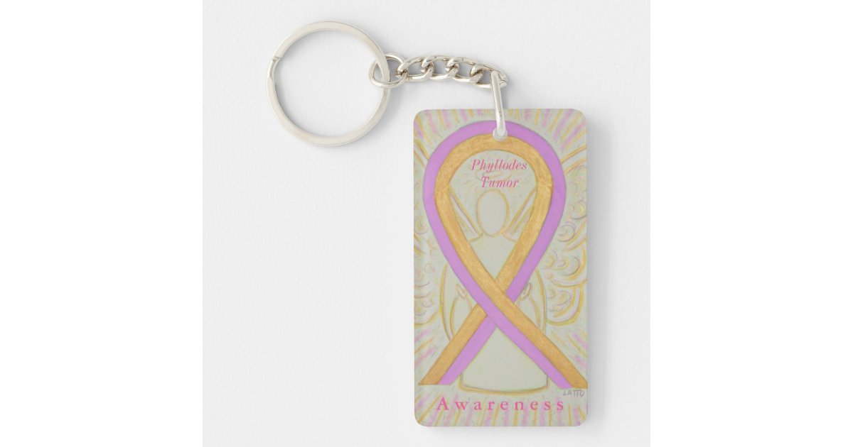 Phyllodes Tumor Awareness Ribbon Angel Keychain | Zazzle