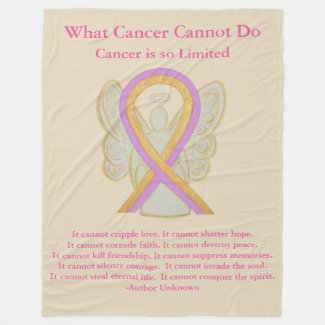 Phyllodes Tumor Awareness Ribbon Fleece Blankets